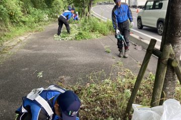 道の駅たのうらら、景観整備に参加しました。
