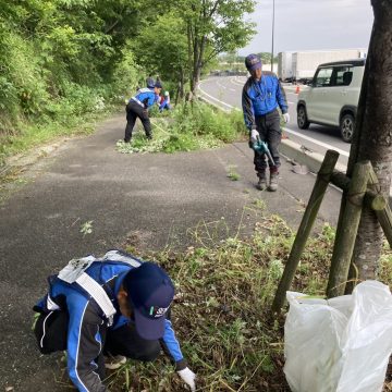 道の駅たのうらら、景観整備に参加しました。